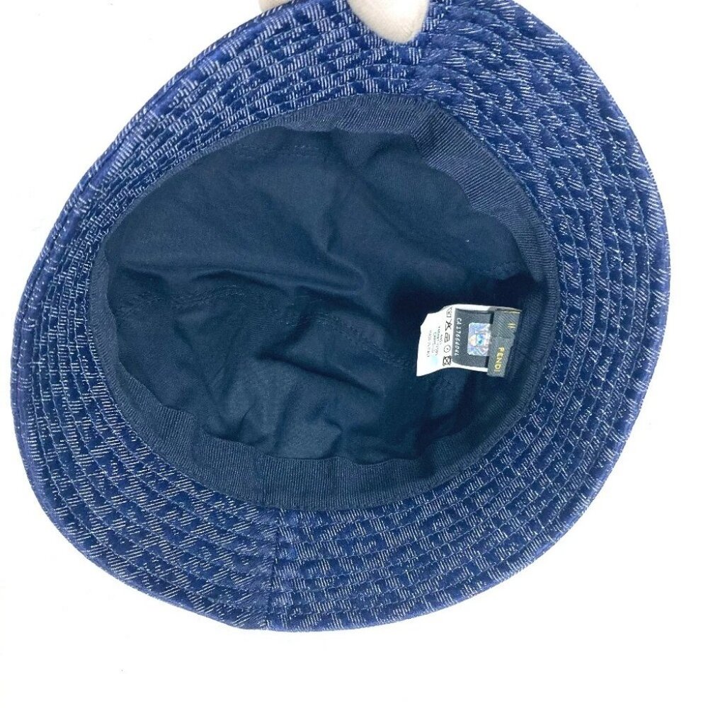FENDI Zucca hat hat bucket hat bob hat hat polyester / cotton blue/Red - Picture 7 of 12